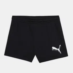 Puma Girls Black Cotton Logo Shorts-picture-10
