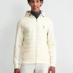 U.S. Polo Assn. Denim Co. White Regular Fit Quilted Hooded Jacket-picture-47
