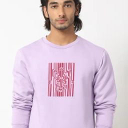 Rare Rabbit Purple Relaxed Fit Graphic Sweatshirt-48