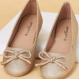 Pantaloons Junior Kids Gold Flat Ballets-image-12