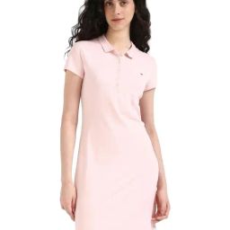 Tommy Hilfiger Delicate Pink Regular Fit Dress-image-98