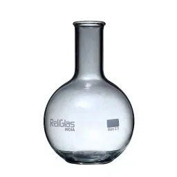 RELIGLAS 50 ml Amber Flat Bottom Boiling Flasks, 02.333A.01-5