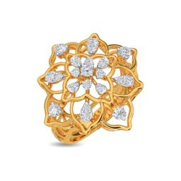 Kisna Diamond & Gold Jewellery Asmi 14k (585) Diamond & Gold Ring For Women-image-30