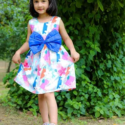 Stuffie Land Floral Print Crepe Fit & Flare Dress-38
