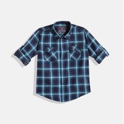 Monte Carlo Boys Tartan Checked Casual Smart Fit Shirt-image-67