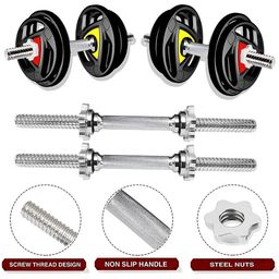 HackerX 8 Pieces Rubber Adjustable Dumbbell Set - 20 kg image 3