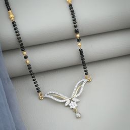 Wynona Gold-Plated American Diamond Studded Mangalsutra image 1