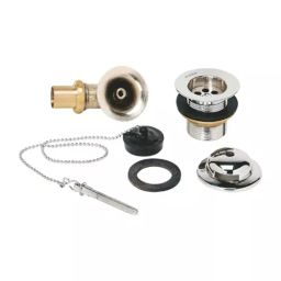 PLUMBER Waste Coupling with Overflow Set with Chain and Stopper 40 mm, U-1812-19