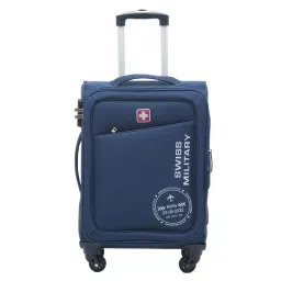 SWISS MILITARY Porton 55 cm (20 inch) Navy Blue Soft Sided Trolley Bag-image-52