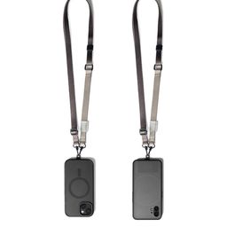 DailyObjects Charcoal-Grey Crossbody Phone Lanyard - Strap-17