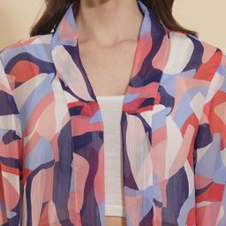 all about you Abstract Printed Long Shrug image 2