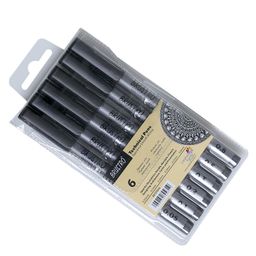 Brustro Technical Pen Pack Of 6 - Black-24