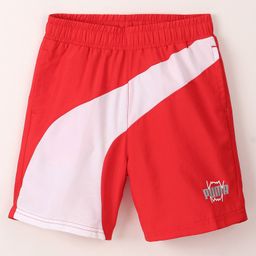 PUMA Cotton BASKETBALL CLYDE Shorts - Red-picture-27