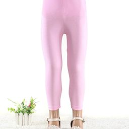 Babyhug Cotton Lycra Full Length Leggings Solid Colour - Pink-image-96