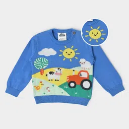 Mi Arcus Unisex Cotton Full Sleeves Native Vacation Designed Sweatshirt Blue-picture-22