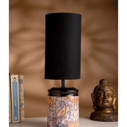 Green Girgit Metal Ambee Printed Lamp - Solid Black-21