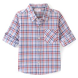 Babyhug Cotton Woven Full Sleeves Checkered Shirt - Multicolor-picture-13