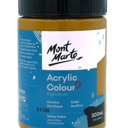 Mont Marte Acrylic Colour Paint 300ml - Yellow Ochre-11