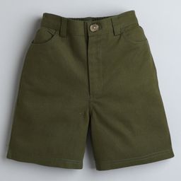 Aww Hunnie Solid Shorts - Dark Green-image-62