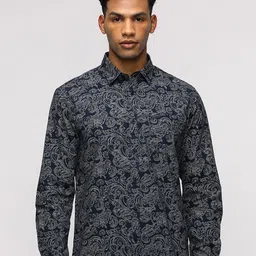 Crocodile Ethnic Motifs Printed Comfort Cotton Casual Shirt-picture-42