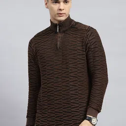 Monte Carlo Men Self Design High Neck Cotton Pullover Sweater-picture-22