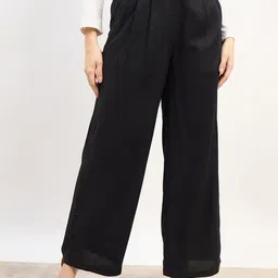 Styli Women Korean Baggy Fit Pant With Overlap Belt On Waistband-image-9