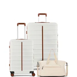 Assembly Unisex Set Of 3 Textured Hard-Sided Trolley Bags & Duffel Bag-5
