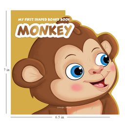 wonder house books My First Shaped Monkey Board Book - English image 3