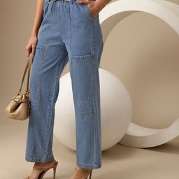 Chemistry Women Pure Cotton Straight Fit Mid-Rise Jeans-image-11