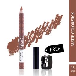 Glam21 Super Matte Color Stick with Sharpener 15 Smoke Brown - 3.5 gm-11
