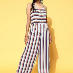 Libas Multicolor Striped Jumpsuit-image-1