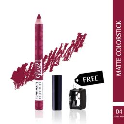 Glam21 Super Matte Color Stick with Sharpener 04 Peppy Red - 3.5 gm-3