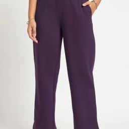 FEMMELLA Purple Regular Fit Solid Trackpants-image-121