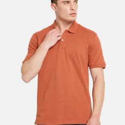 Octave Rust Regular Fit Polo T-Shirt-71