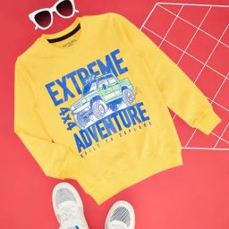Pantaloons Junior Boys Goldfinch Printed Sweatshirt-image-80