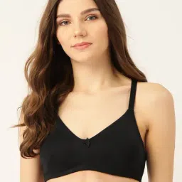 Lady Lyka Black Non Wired Non Padded T-Shirt Bra-image-14