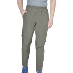 Chkokko Olive Green Regular Fit Sports Trackpants-image-19
