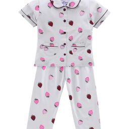 Night Suit Kids Grey Printed Top with Pajamas-image-13