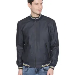 Basics Navy Slim Fit Jacket-image-39