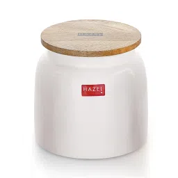 HAZEL White Galvanized metal Storage Container with Lid - Set of 2 image 3