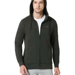 Van Heusen Regular Fit Smart Tech Easy Stain Release Solid Hoodie - Moss Green-13