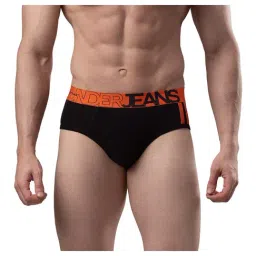 UnderJeans by Spykar Black & Orange Briefs-picture-46