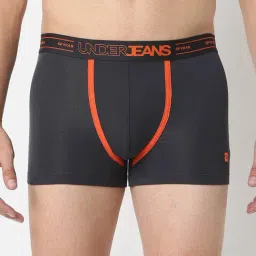 UnderJeans by Spykar Grey Round Neck Regular Fit Trunks-image-79