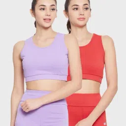 Clovia Multicolor Sports Bra (Pack of 2)-image-25