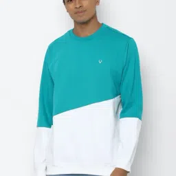 Allen Solly Blue Regular Fit Colour Block SweatShirt-image-25