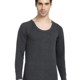 Bodycare Charcoal Melange Regular Fit Thermal Top-image-7