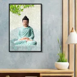 999Store Multicolor Canvas Wall Painting Panel With Fibre Frame-44