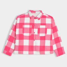 MiArcus Girls Pink & White Checks Full Sleeves Shirt-image-71