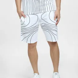Jack & Jones White Slim Fit Printed Cotton Shorts-picture-18