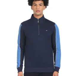 Arrow Navy Cotton Regular Fit Sweatshirt-picture-16